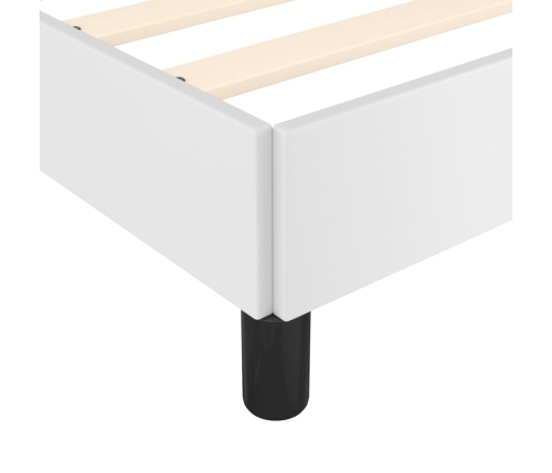 vidaXL Estructura de cama de cuero sintético blanco 140x200 cm