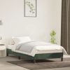 Estructura de cama sin colchón terciopelo verde oscuro 90x190cm