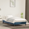 Estructura de cama sin colchón terciopelo azul oscuro 90x190 cm