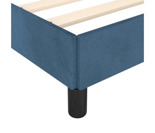 vidaXL Estructura de cama de terciopelo azul 90x200 cm