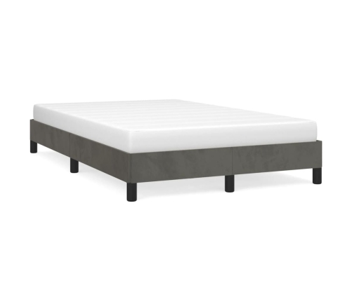 Estructura de cama sin colchón terciopelo gris oscuro 120x200cm