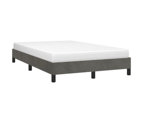 Estructura de cama sin colchón terciopelo gris oscuro 120x200cm