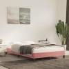 Estructura de cama sin colchón terciopelo rosa 120x200 cm