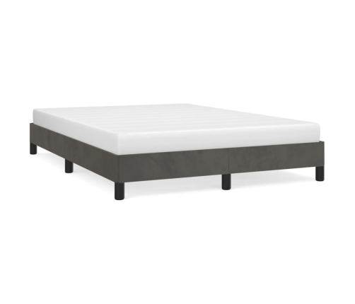 vidaXL Estructura de cama de terciopelo gris oscuro 140x190 cm