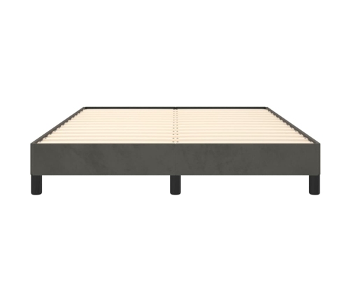 vidaXL Estructura de cama de terciopelo gris oscuro 140x190 cm