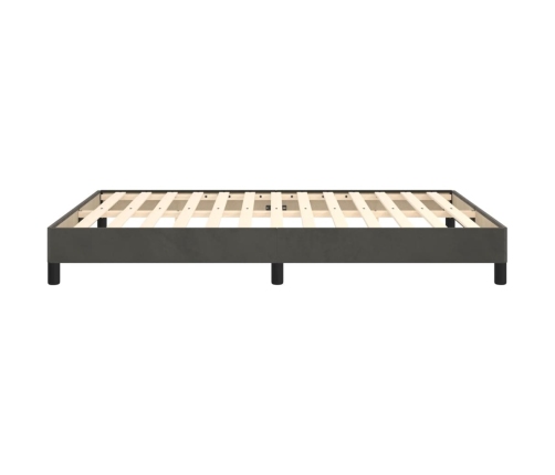 vidaXL Estructura de cama de terciopelo gris oscuro 140x190 cm