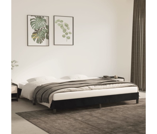 vidaXL Estructura de cama de terciopelo gris claro 200x200 cm