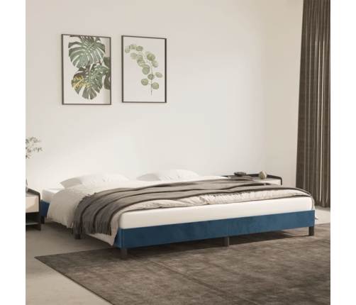 vidaXL Estructura de cama de terciopelo azul 200x200 cm