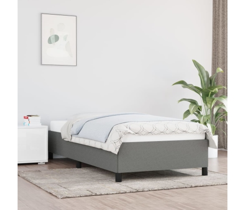 vidaXL Estructura de cama de tela gris oscuro 80x200 cm