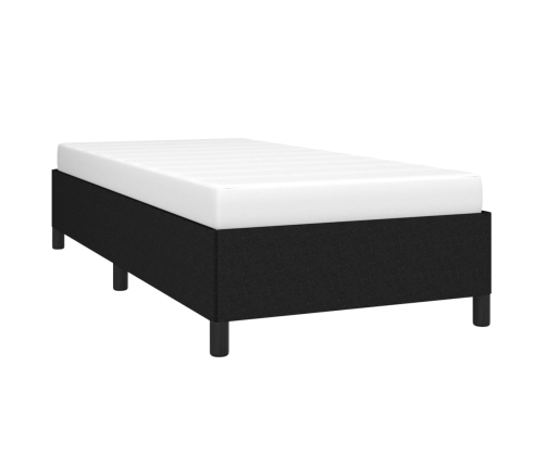 Estructura de cama sin colchón tela negro 90x190 cm