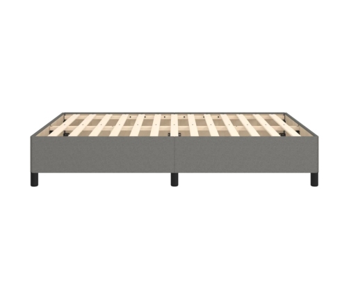 vidaXL Estructura de cama de tela gris oscuro 140x200 cm