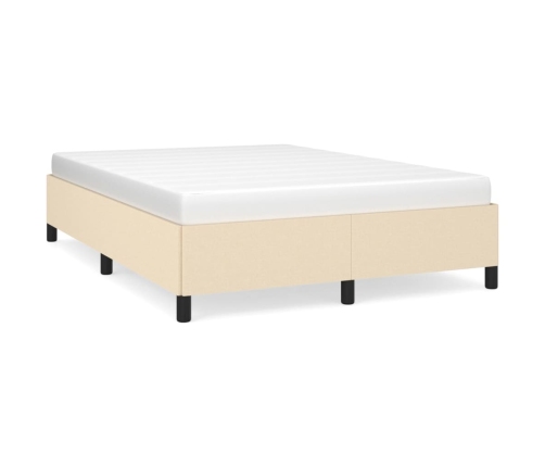 vidaXL Estructura de cama de tela color crema 140x200 cm