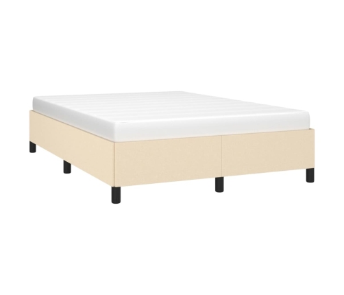 vidaXL Estructura de cama de tela color crema 140x200 cm