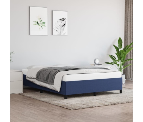 vidaXL Estructura de cama de tela gris taupe azul 140x200 cm