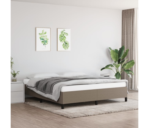 vidaXL Estructura de cama de tela gris taupe 180x200 cm