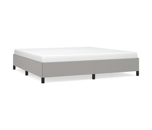 vidaXL Estructura de cama gris claro tela 200x200 cm