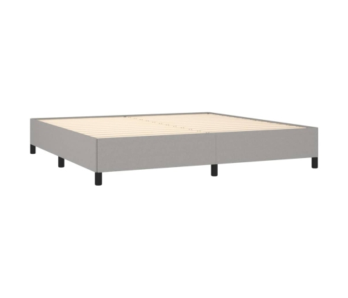 vidaXL Estructura de cama gris claro tela 200x200 cm