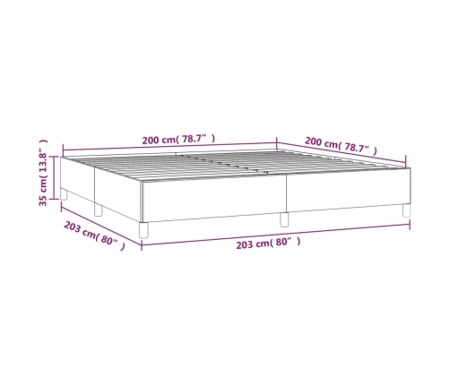 vidaXL Estructura de cama gris claro tela 200x200 cm