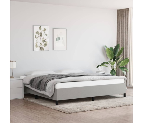 vidaXL Estructura de cama gris claro tela 200x200 cm