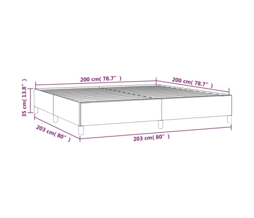 vidaXL Estructura de cama tela gris claro 200x200 cm