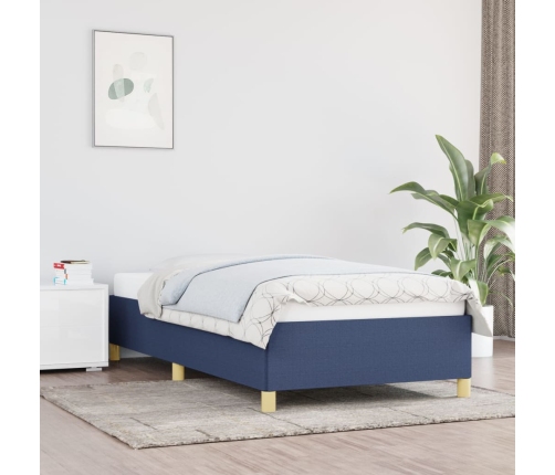 vidaXL Estructura de cama de tela azul 80x200 cm