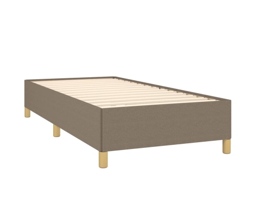 Estructura de cama sin colchón tela taupe 90x200 cm