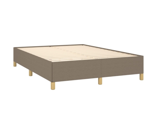 vidaXL Estructura de cama de tela gris taupe 140x200 cm