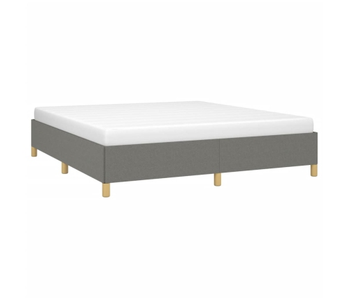 vidaXL Estructura de cama de tela gris oscuro 160x200 cm