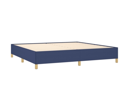 vidaXL Estructura de cama de tela gris taupe azul 200x200 cm