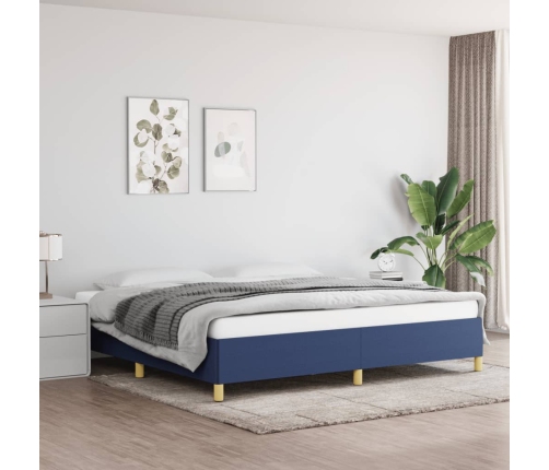 vidaXL Estructura de cama de tela gris taupe azul 200x200 cm