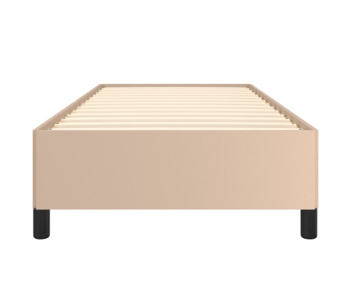 Estructura cama sin colchón cuero sintético capuchino 100x200cm