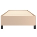 Estructura cama sin colchón cuero sintético capuchino 100x200cm