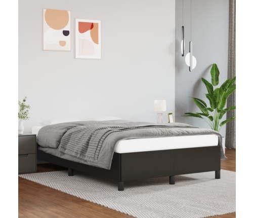 vidaXL Estructura de cama de cuero sintético negro 120x200 cm