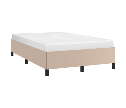 vidaXL Estructura de cama de cuero sintético capuchino 120x200 cm