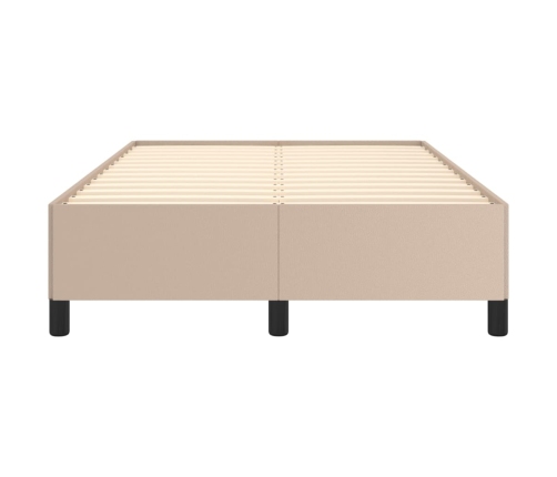 vidaXL Estructura de cama de cuero sintético capuchino 120x200 cm