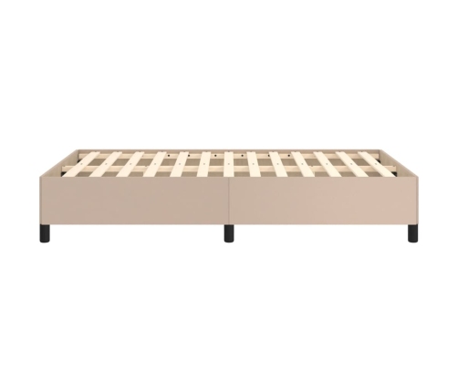 vidaXL Estructura de cama de cuero sintético capuchino 120x200 cm