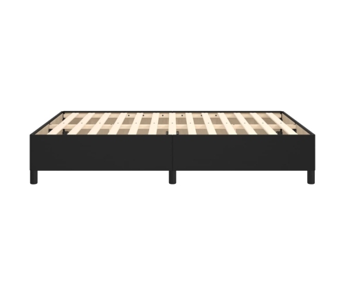 vidaXL Estructura de cama de cuero sintético negro 140x190 cm