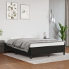 vidaXL Estructura de cama de cuero sintético negro 140x190 cm