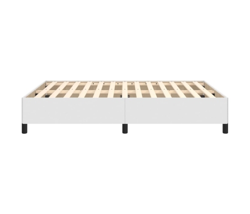 vidaXL Estructura de cama de cuero sintético blanco 140x190 cm