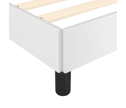 vidaXL Estructura de cama de cuero sintético blanco 140x190 cm