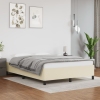 vidaXL Estructura de cama de cuero sintético color crema 140x190 cm