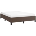 vidaXL Estructura de cama de cuero sintético marrón 140x190 cm