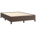 vidaXL Estructura de cama de cuero sintético marrón 140x190 cm