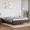 vidaXL Estructura de cama de cuero sintético marrón 140x190 cm