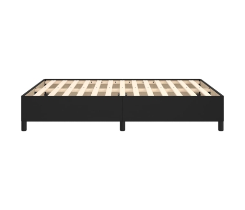 vidaXL Estructura de cama de cuero sintético negro 140x200 cm