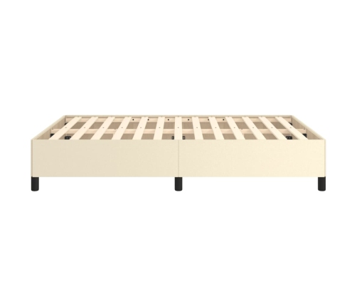 vidaXL Estructura de cama de cuero sintético color crema 140x200 cm