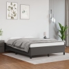 vidaXL Estructura de cama de cuero sintético gris 140x200 cm