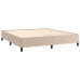 vidaXL Estructura de cama de cuero sintético capuchino 160x200 cm