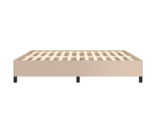 vidaXL Estructura de cama de cuero sintético capuchino 160x200 cm