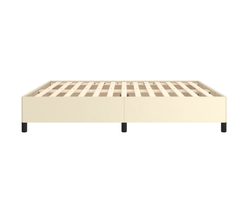 vidaXL Estructura de cama de cuero sintético crema 180x200 cm